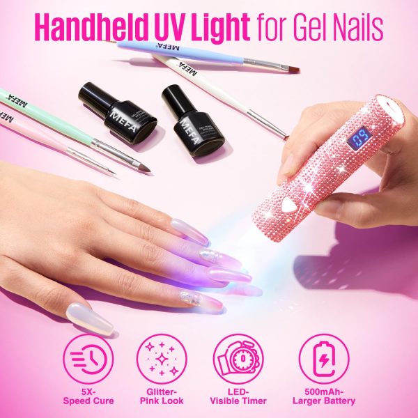 MEFA UV Nail Lamp Silver Cordless 6W Portable-7