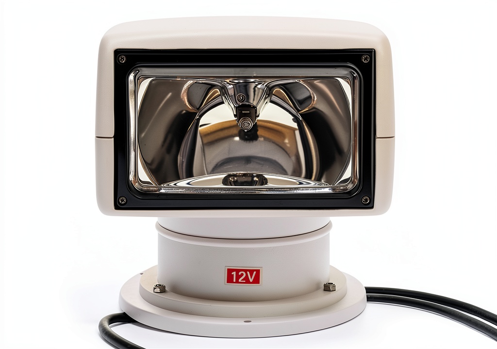 Installing JAYGOVAN Halogen Boat Spotlight Modern Design on a yacht deck