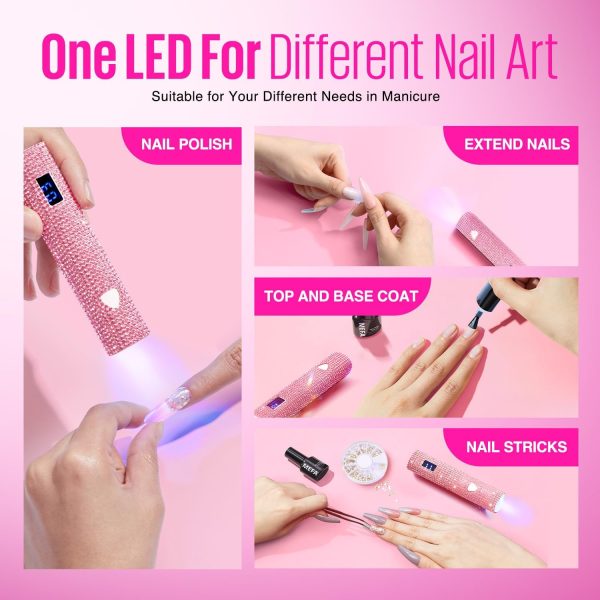 MEFA UV Nail Lamp Silver Cordless 6W Portable-6
