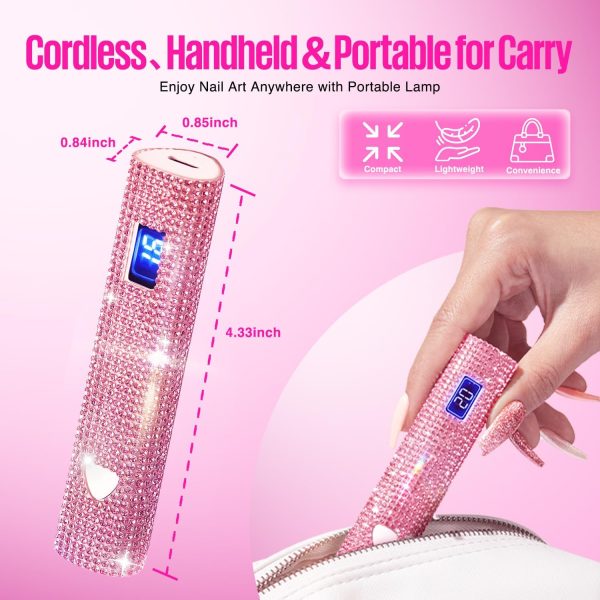 MEFA UV Nail Lamp Silver Cordless 6W Portable-5