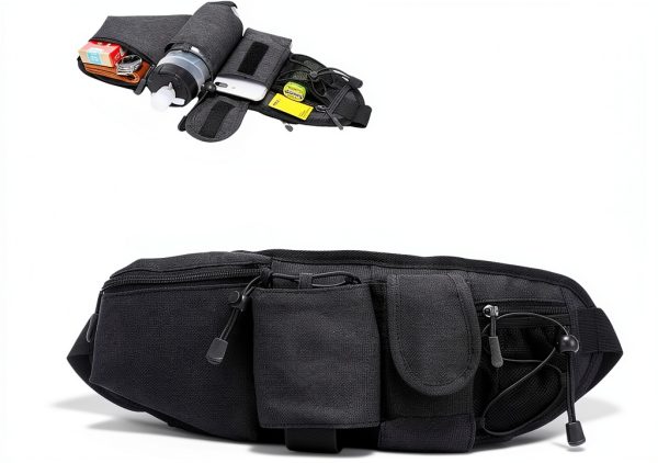 PAERDUO Unisex Hydration Belt Water‑Resistant Nylon-0