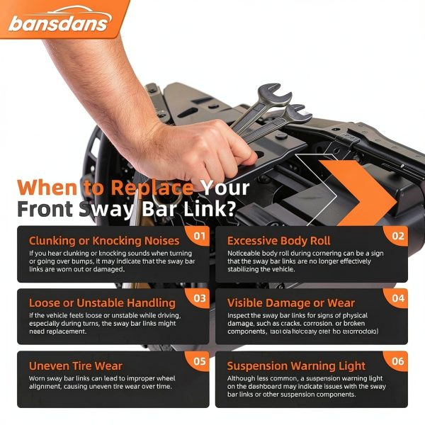 Front Sway Bar Links bansdans Metal Heavy Kit-8