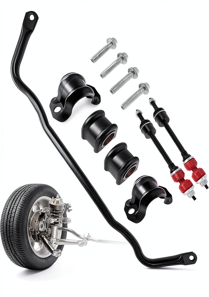Front sway bar kit installed on a Ram 1500 truck