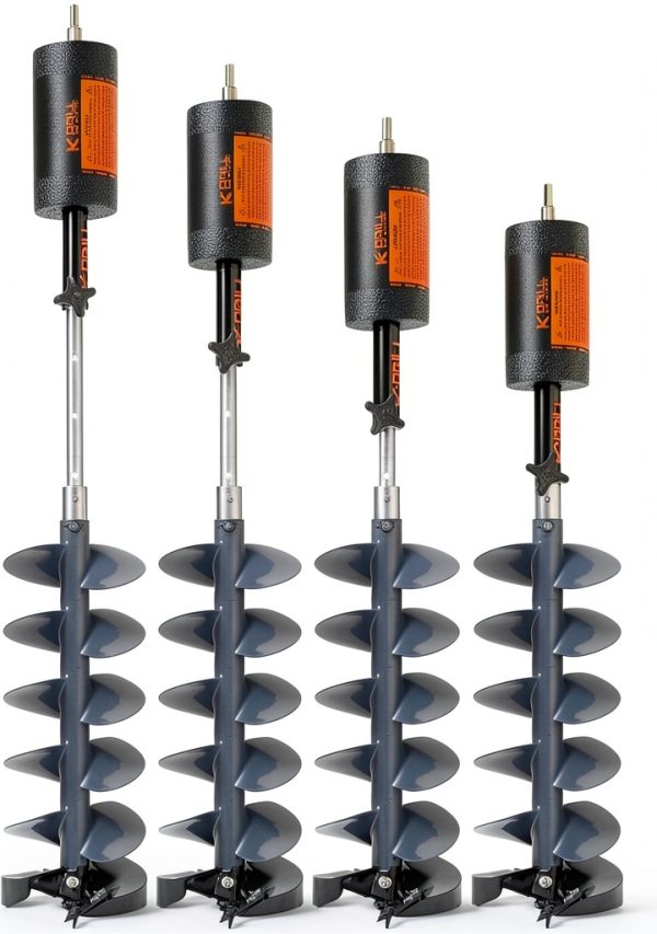 Ice Auger K-Drill 8-1/2 Inch Diameter with Adjustable Extension Shaft-1