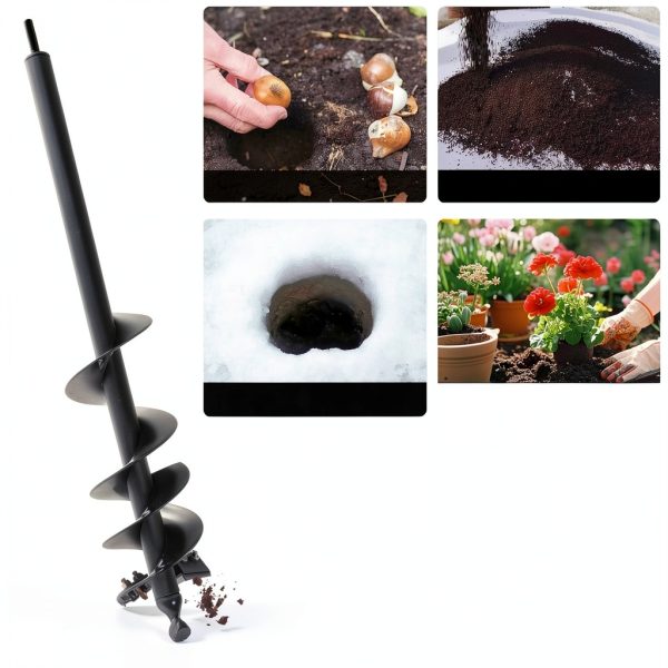 Auger Drill Bit 4"X25" Double Blade Heavy Duty Garden Digger by Jayzod-5