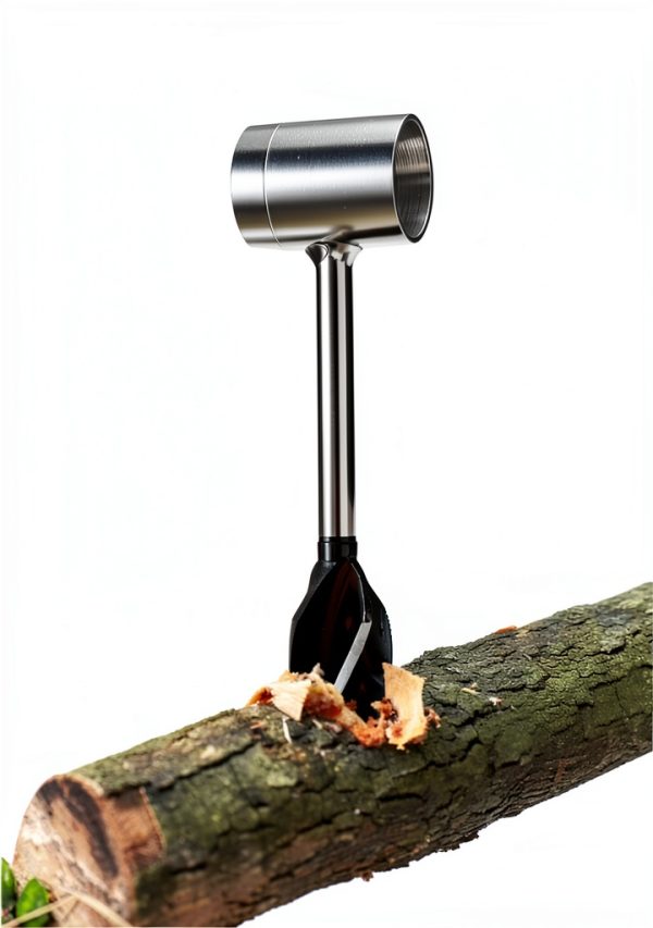 Bushcraft Hand Auger Wrench Scotch Eye Wood Auger with Leather Case-6