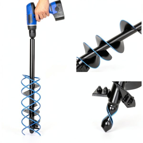 Auger Drill Bit 4"X25" Double Blade Heavy Duty Garden Digger by Jayzod-2