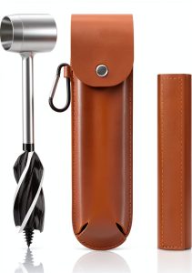 Bushcraft Hand Auger Wrench Scotch Eye Wood Auger with Leather Case-0