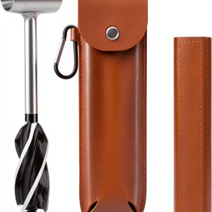 Bushcraft Hand Auger Wrench Scotch Eye Wood Auger with Leather Case-0