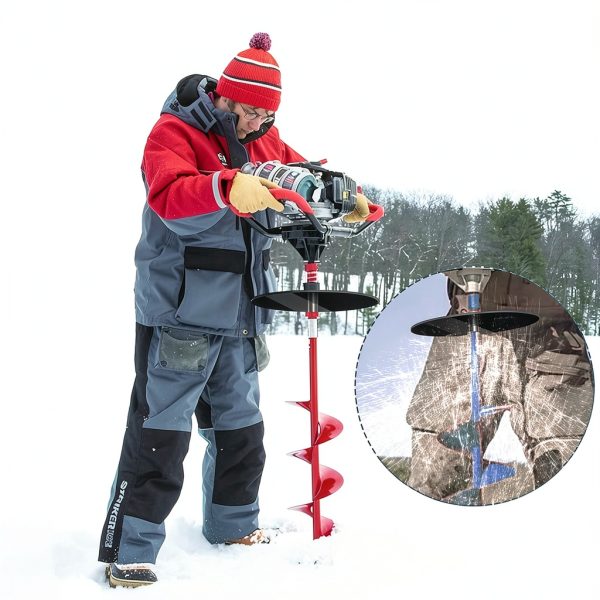 Ice Auger Drill Attachment SFNSM Stainless Ice Fishing Auger-5