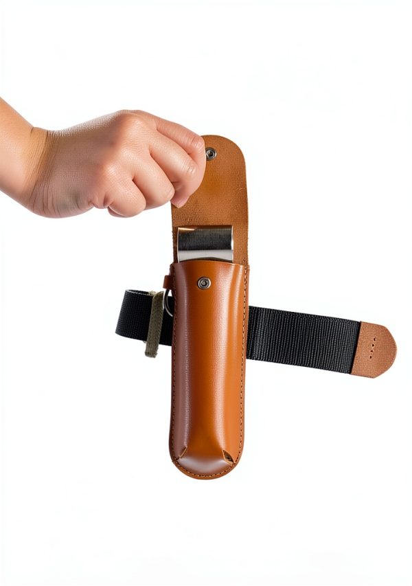 Bushcraft Hand Auger Wrench Scotch Eye Wood Auger with Leather Case-3