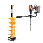 Nordic Legend Ice Auger Combo with 14in Extension Orange 8in-0