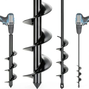 Auger Drill Bit Gbekery 2‑Pack 1.6×16in & 3.5×16in High‑Strength Steel-0