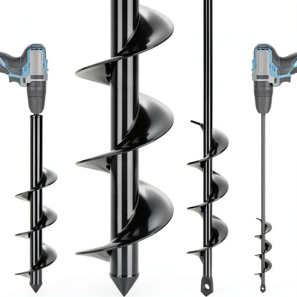 Auger Drill Bit Gbekery 2‑Pack 1.6×16in & 3.5×16in High‑Strength Steel-0